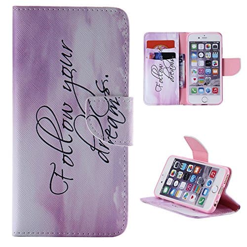 iphone 6 Case,6 Case,iphone 6s Case,leather Flip Credit Card Wallet Phone Case Magnetic Clasp for Apple iPhone 6 iPhone 6S