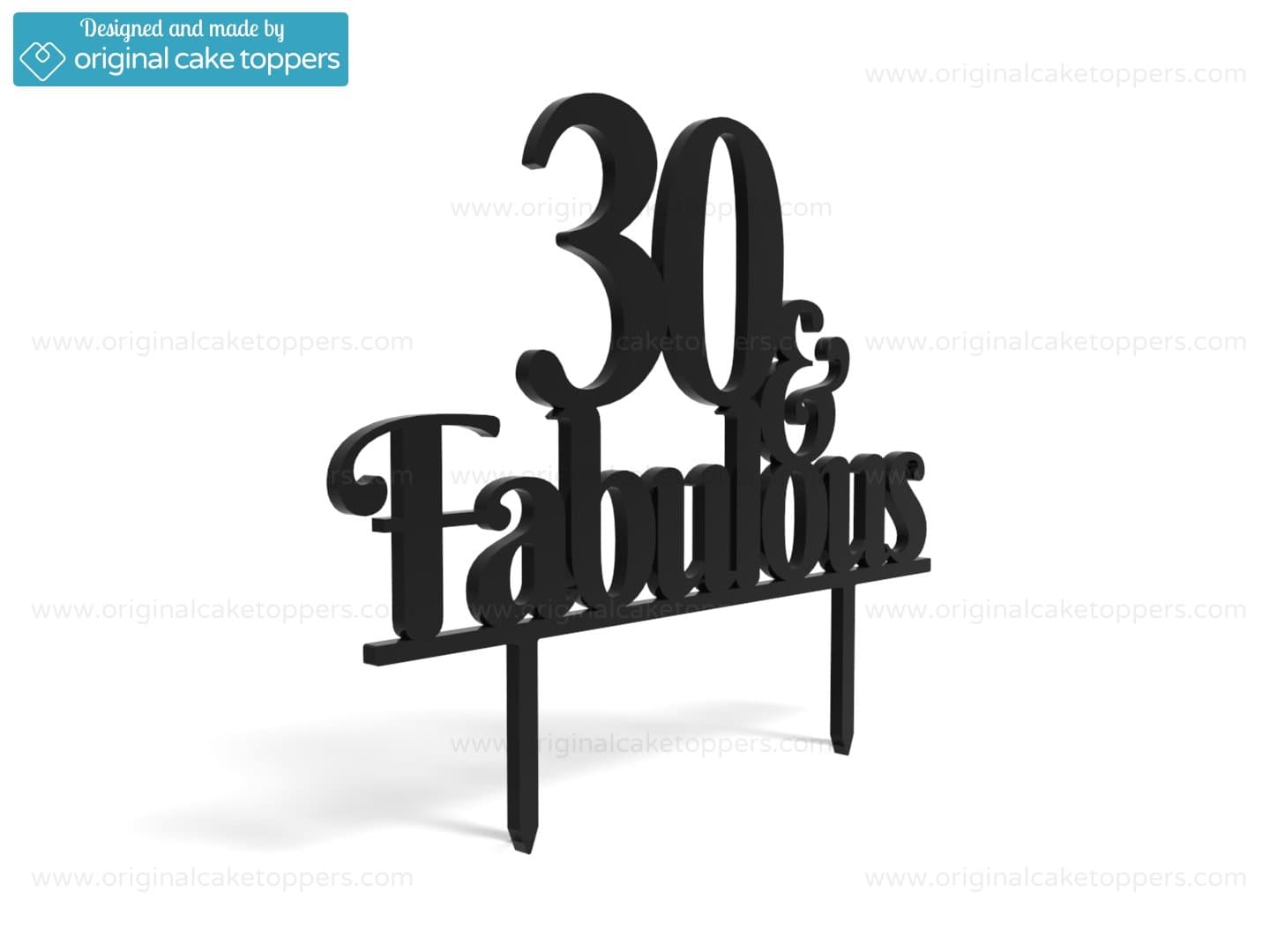 Original Cake Toppers 30 And Fabulous - Black