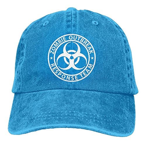 Zombie Outbreak Response Team Retro Washed Dyed Cotton Adjustable Denim Cowboy Cap
