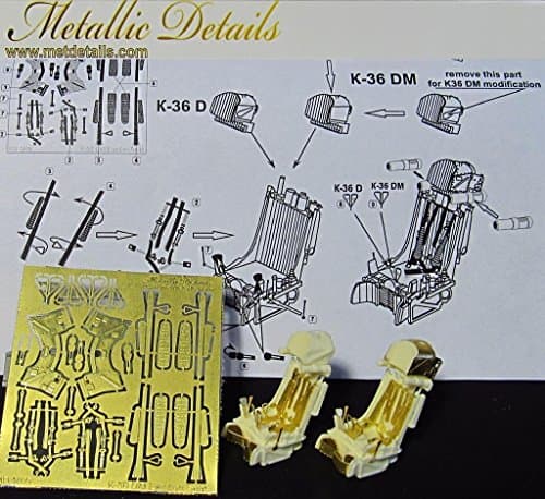 PHOTO-ETCHED SET EJECTION SEAT K-36D/DM 1/48 METALLIC DETAILS PE4809