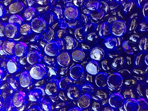 Cobalt Iridescent Fire Glass Gem 10 Lbs.