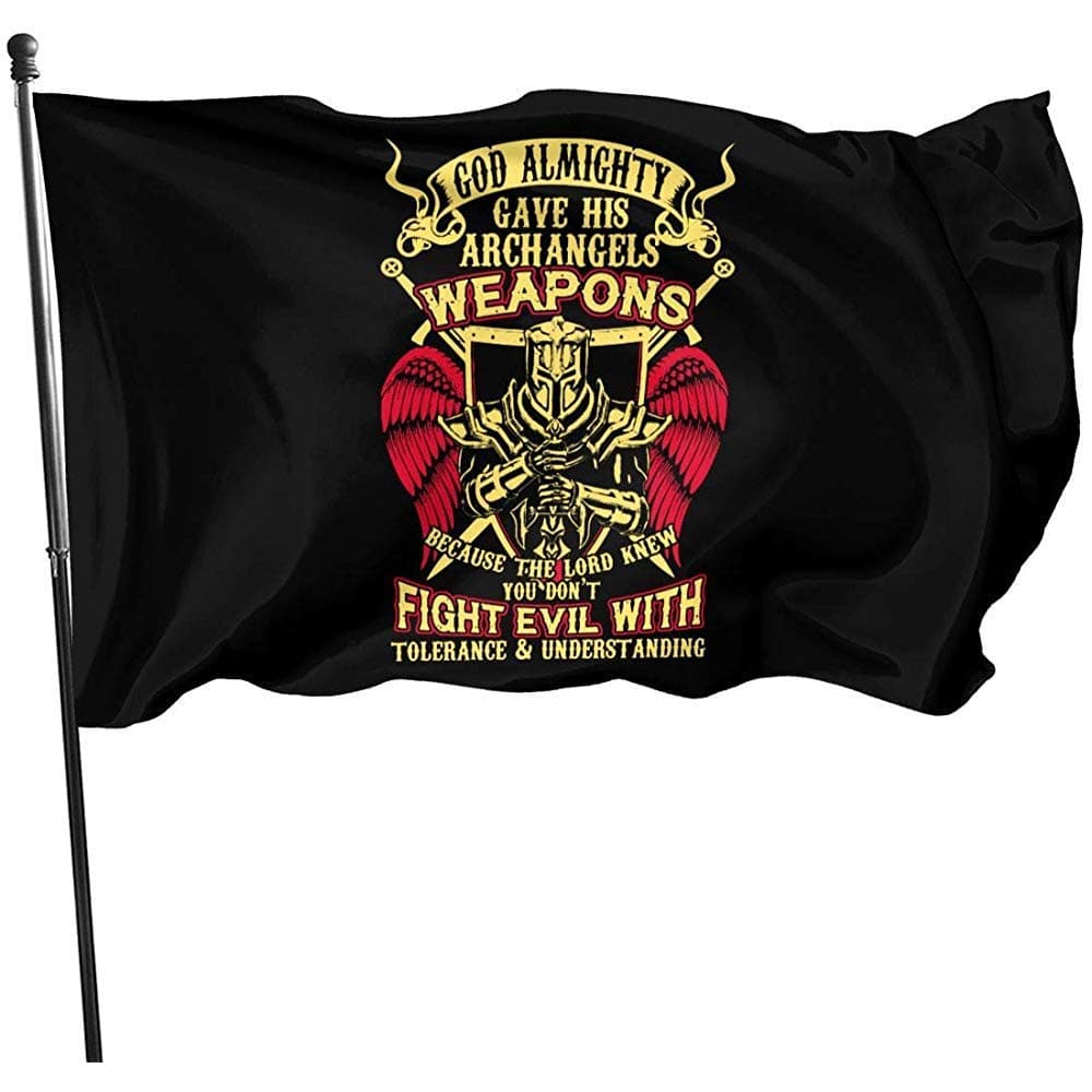 KL Decor Flag Banner,Crusader Fight Evil Flag Double-Sided Printed Family Flags 102X70CM