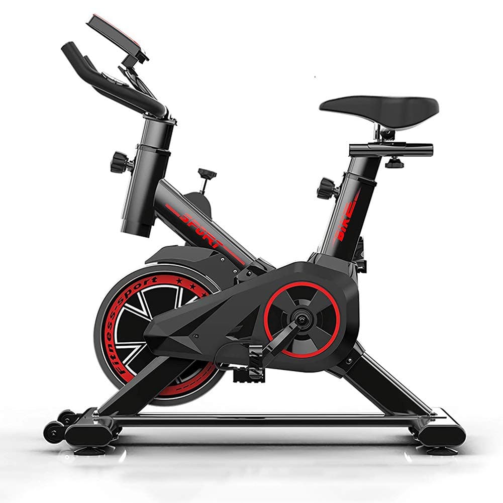 Home Exercise Bike Cardio Workout Display Adjustable Handlebars Seat Height Fitness Bike Ideal Cardio Trainer
