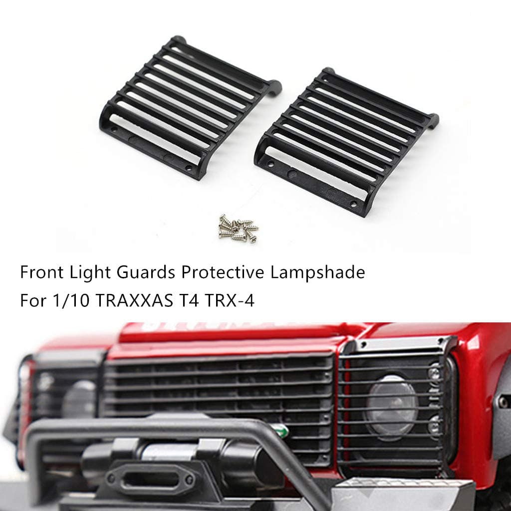 Livoty RC Front Light Guards Protector Grille Protective Lampshade for 1/10 TRAXXAS T4 TRX-4 RC Car Rock Crawler