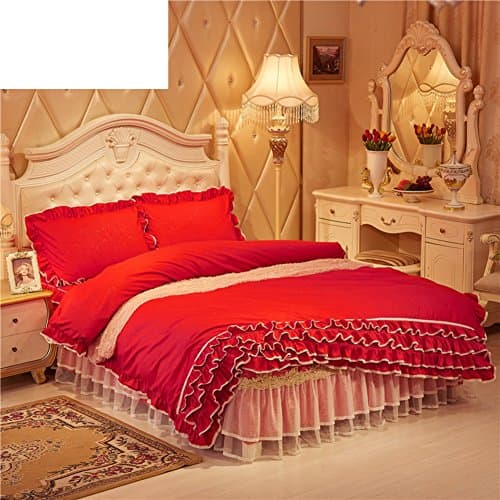 [Brushed] [lace] [Single or double] Duvet cover single sheets [student] hostel [Quilt] pure color -E 180220cm(71x87inch)
