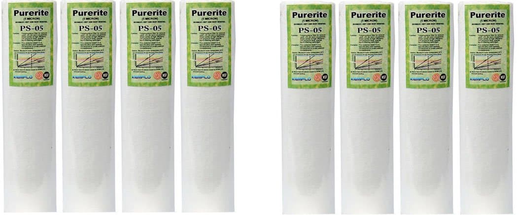 Kemflo PP Spun Filter for Ro Purifiers - 8 Pieces