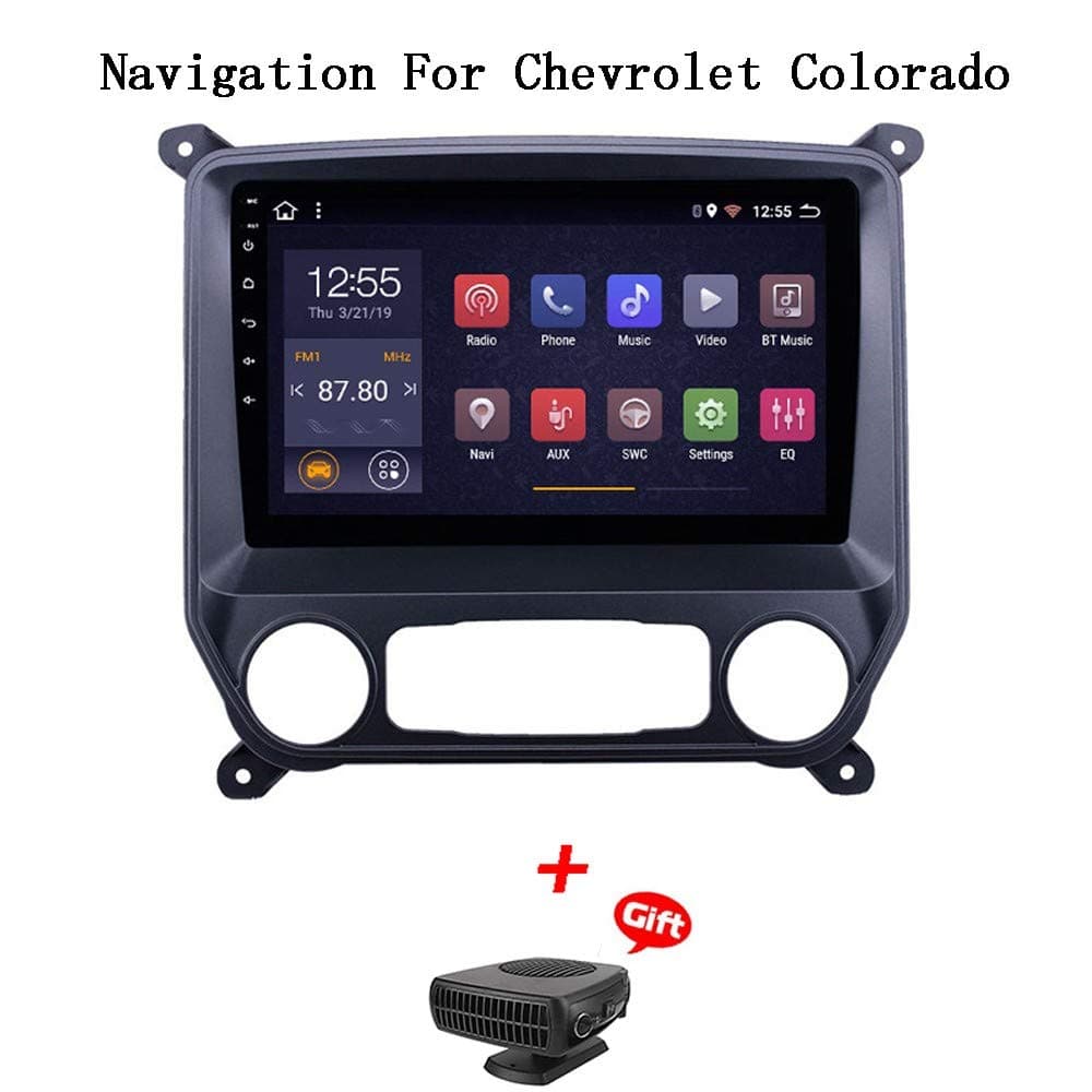 HWENJ Android 8.1 Car Stereo GPS Navigation 10.1 Inch 2.5D Capacitive Screen Car DVD Player for Chevrolet Colorado 2014-2018 Support WiFi Bluetooth Mirror Link Steering Wheel Control