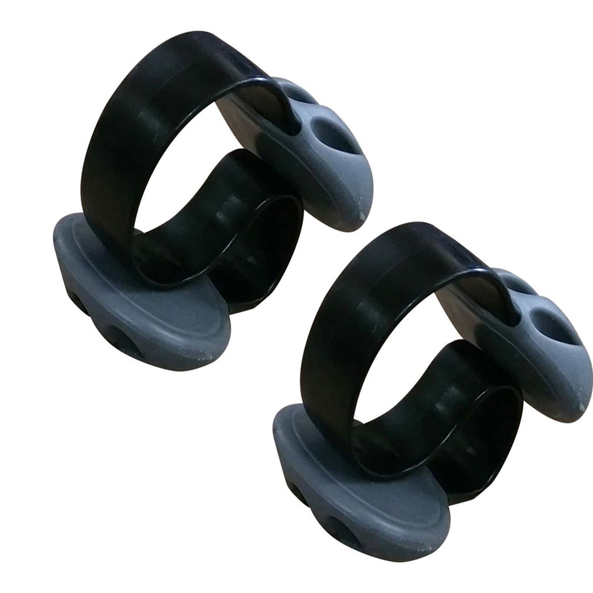 Condello Casa Desk Cable Drop Clips Non-Adhesive, Table Cord Stay Holder Weighted, Small Wire Management Clamp Removable, Silicone Tidy Organizer Keeper for Phone Computer Chargers (2 Black)