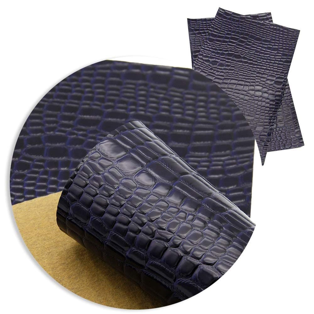 1Pcs 8x13Inch Crocodile Leather Sheets for Craft-PVC leather sheets for Making Earrings-Synthetic Leather Fabric for Wallpaper Coverings-Leatherette Fabric Sheet-Synthetic Leather Fabric for Bow (N04)