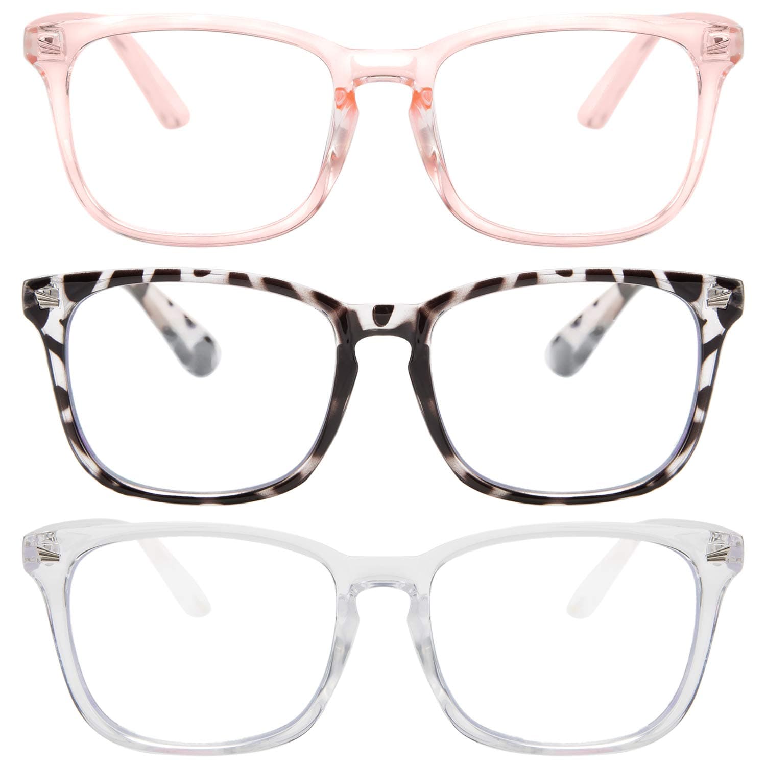 Karsaer Blue Light Blocking Glasses 3 Pack Computer Gaming TV Phones Anti Eyestrain for Women Men