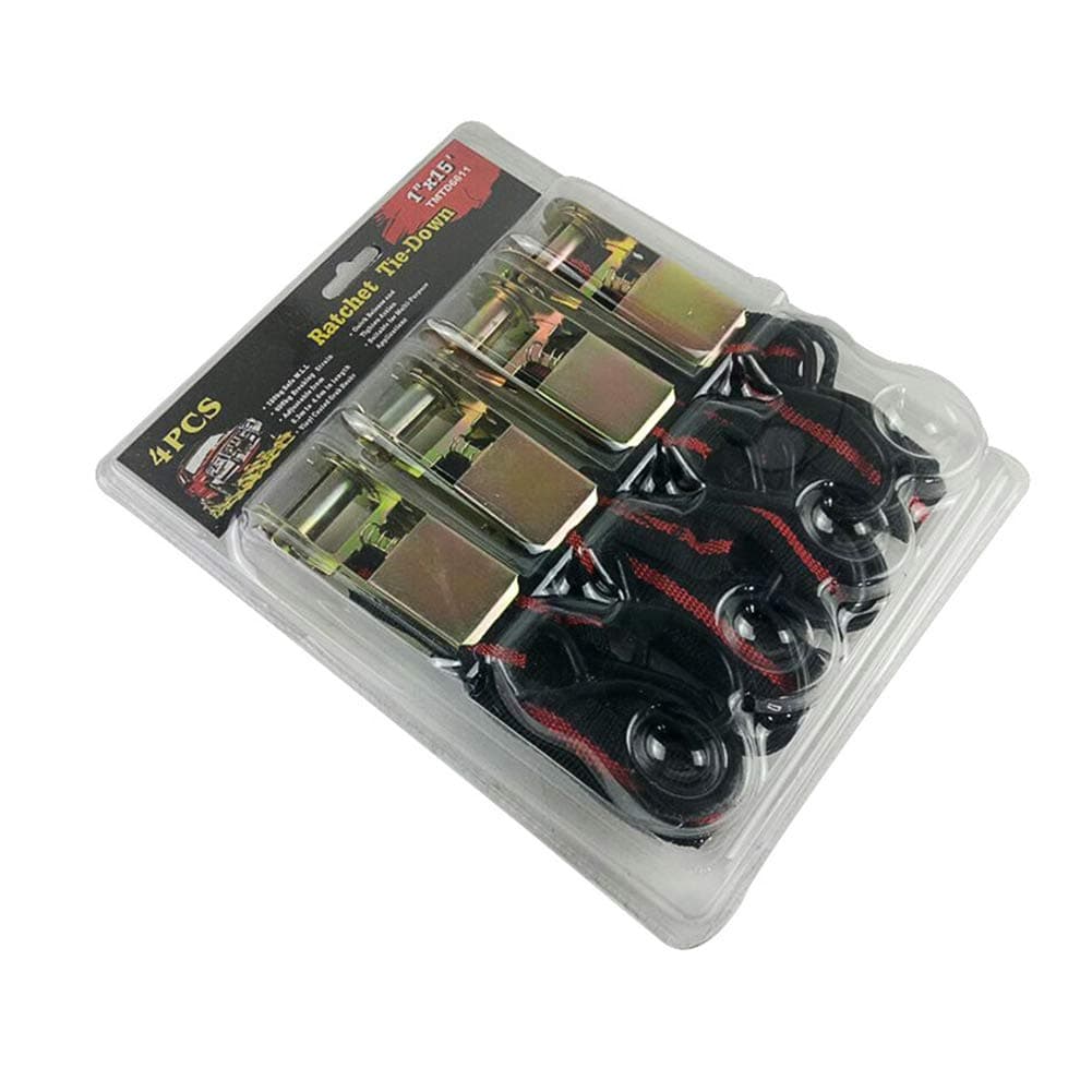 Gaocunh Tie-Down Ratchet Straps with S-Hook, Adjustable Cam Buckle Tensioning Belts for Motorcycle, Cargo, Trucks,Trailer,Luggage