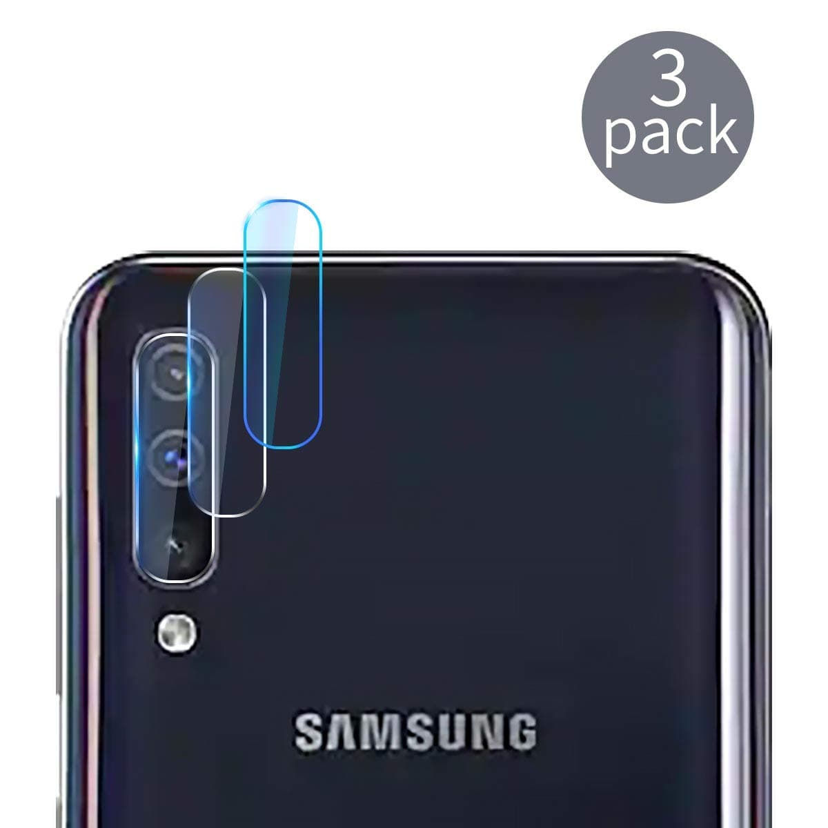 Rancase Compatible Galaxy A50 Camera Lens Protector,[3 Pack] Transparent Clear Thin Camera Tempered High Definition Camera Lens Protector for Samsung Galaxy A50,Clear