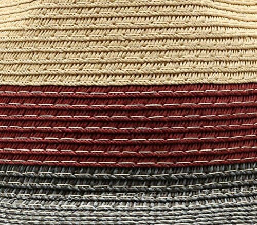 Summer Trendy Collection Braid Straw Short Brim Fedora Hat with Adjustable Drawstring