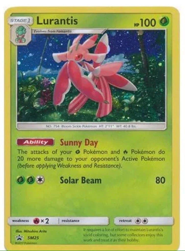 Pokemon Lurantis SM25 Holo Card