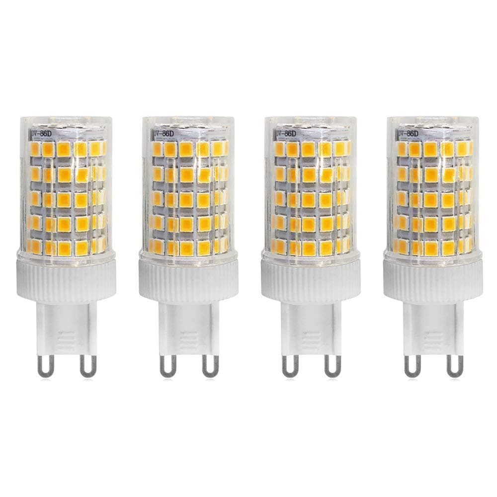 4 Pack G9 LED Bulb 10W Dimmable,Warm White 3000K,60W Halogen Bulb Replacement,SMD LED Light Bulb,Bi-pin Base,AC 220V for Ceiling Light Fittings Chandelier Interior Lights