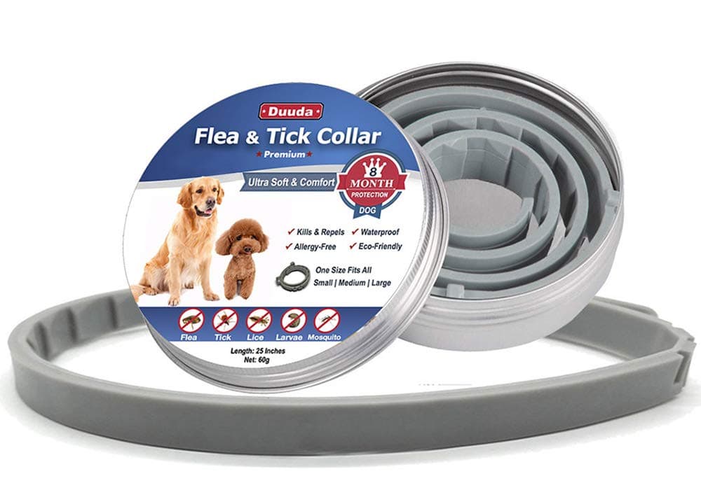 Duuda Flea and Tick Collar for Dogs - 8 Months Continuous Flea Protection for Dogs - Waterproof and 100% Natural Essential Oil Extract Cat Flea Collar Control