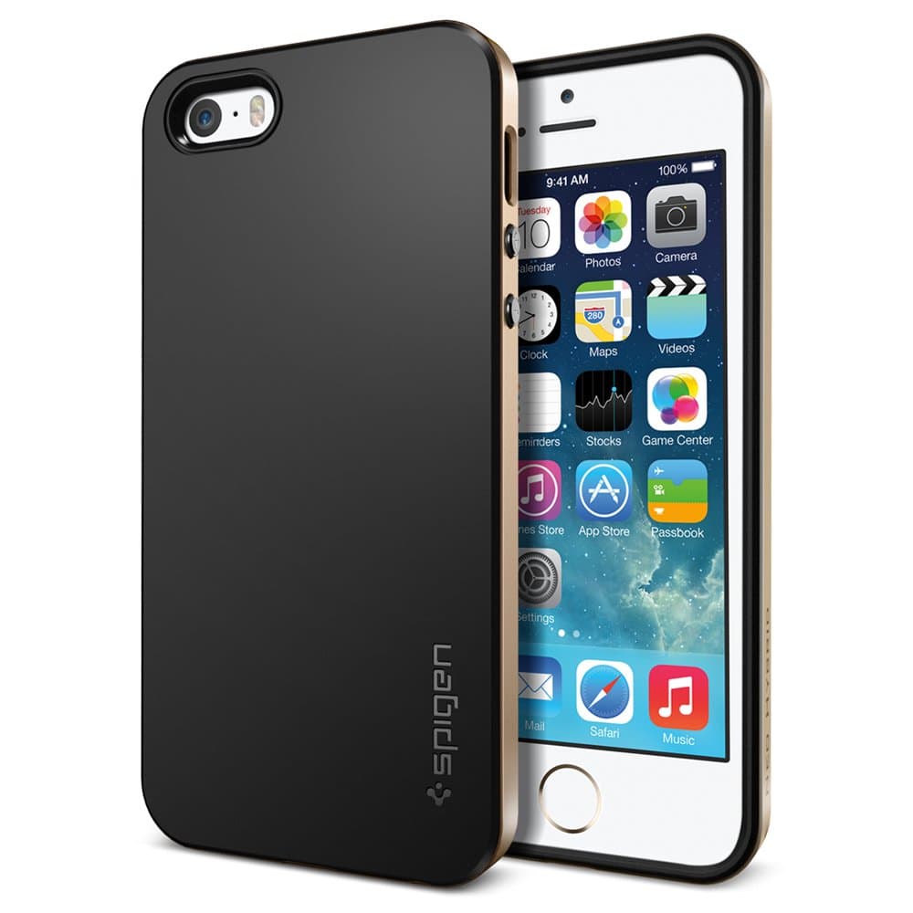Spigen Neo Hybrid iPhone 5S / 5 Case with Flexible Inner Protection and Reinforced Hard Bumper Frame for iPhone 5S / iPhone 5 - Champagne Gold