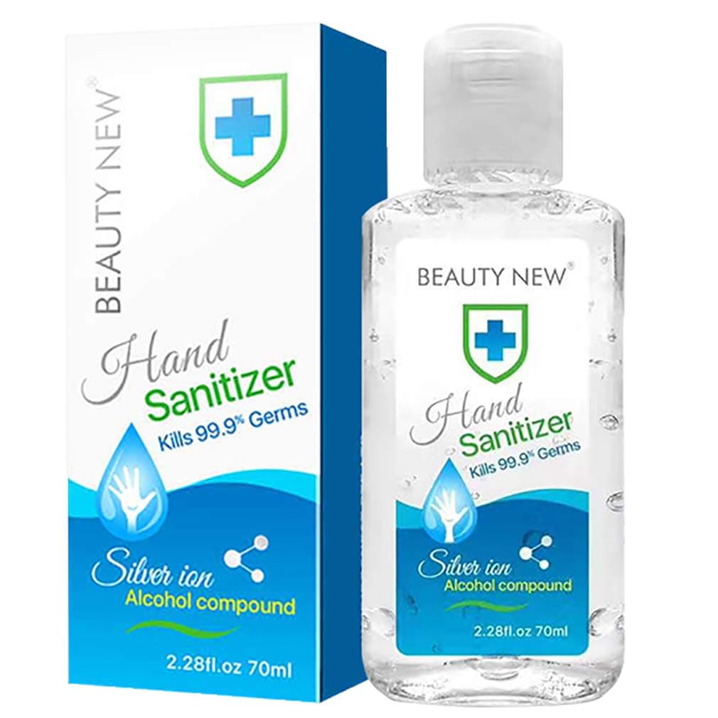 2.4 OZ Instant Hand Cleaning Gel Kill 99.9% - Advanced Hand Cleaner with 75% ALCO Active Silver Ions, for Kitchen Bathroom Office Traveling,Moisturizing Skin - Travel Size 70 ml