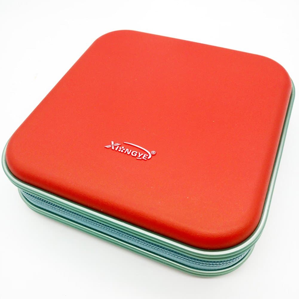 New 40 Disc CD DVD DJ Storage Organizer Hard Wallet Holder Album Bag Double side red CD Organizer