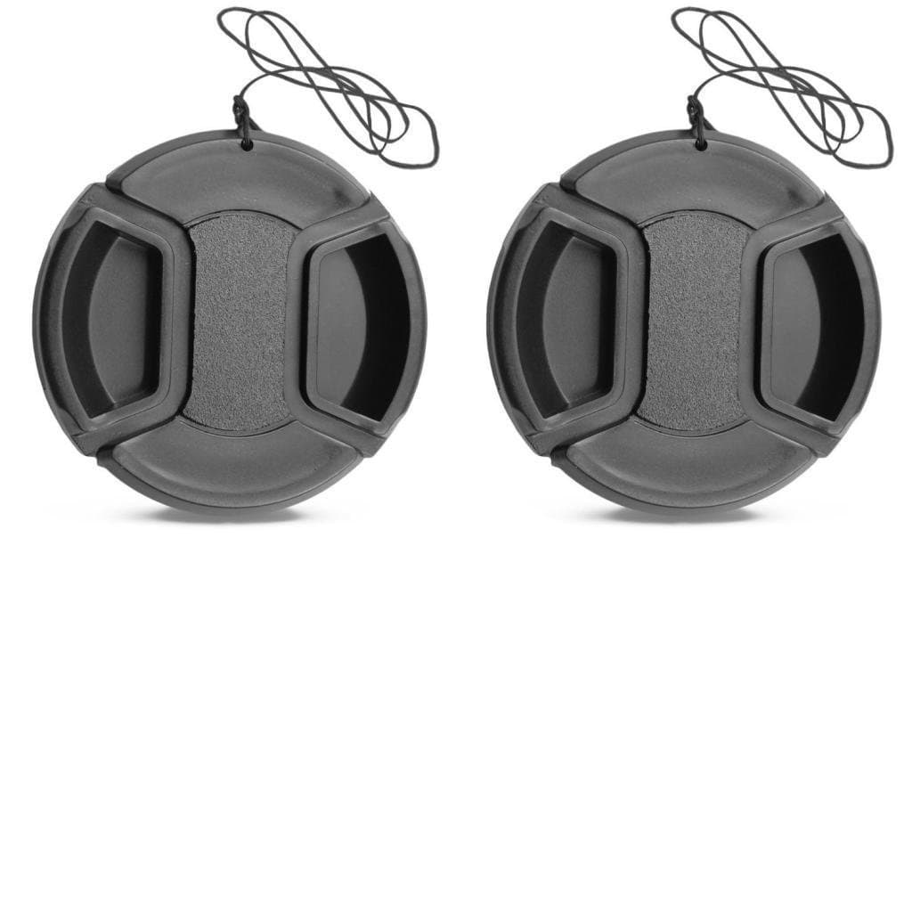 Eggsnow Lens Cap(2- Pack) 62mm Center Pinch Front Camera Lens Cover for Canon Nikon Sony Cameras