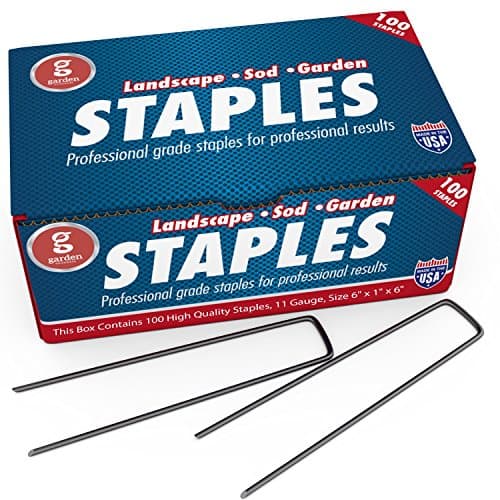 75 GALVANIZED Garden Staples - ProGrade - Full 6" Length - Durable 11 Gauge Metal Steel - Also Called Sod Staples, Garden Spikes, Fence Anchors, Landscape Fabric Staples, Anchor Pins, Loop Stakes