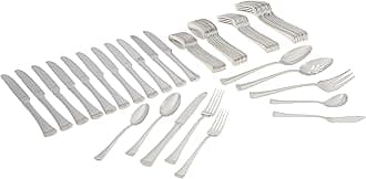 Lenox 815486 Portola 65-Piece Flatware Set, Stainless Steel, Metallic