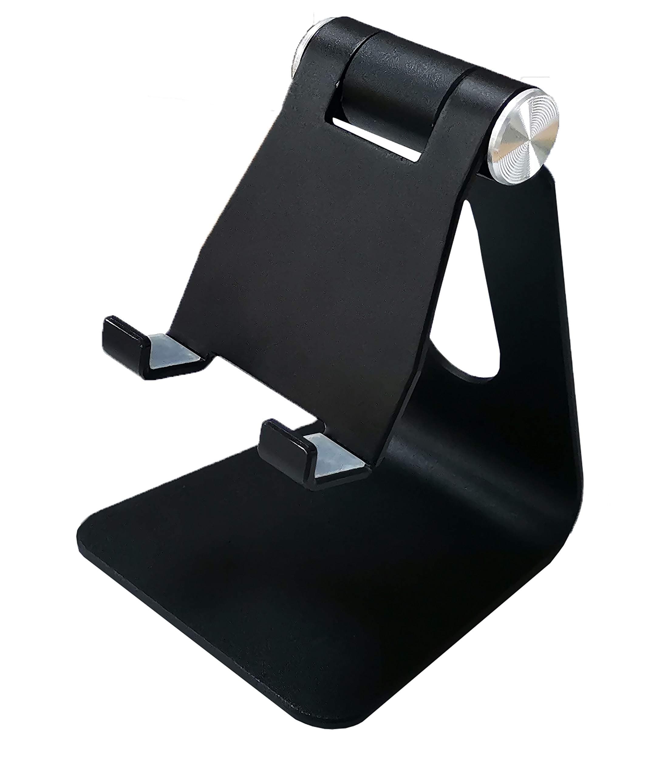 Cell Phone Stand for Desk, Oternal Adjustable Tablet Stand Holder Dock, Compatible with All Smart Phones and Tablet Display, iPhone X XS Max XR 8 7 6 6s Plus 5 iPad 2 3 4 Mini Samsung Huawei (Black)