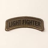 Bayonet Design LIGHTFIGHTER TAB - OD - 2 1/2" X 1" 7th Infantry Division Wax Backed Embroidered tab - Bayonet Division - Hourglass Division - Lightfighter Division - Light Infantry Division