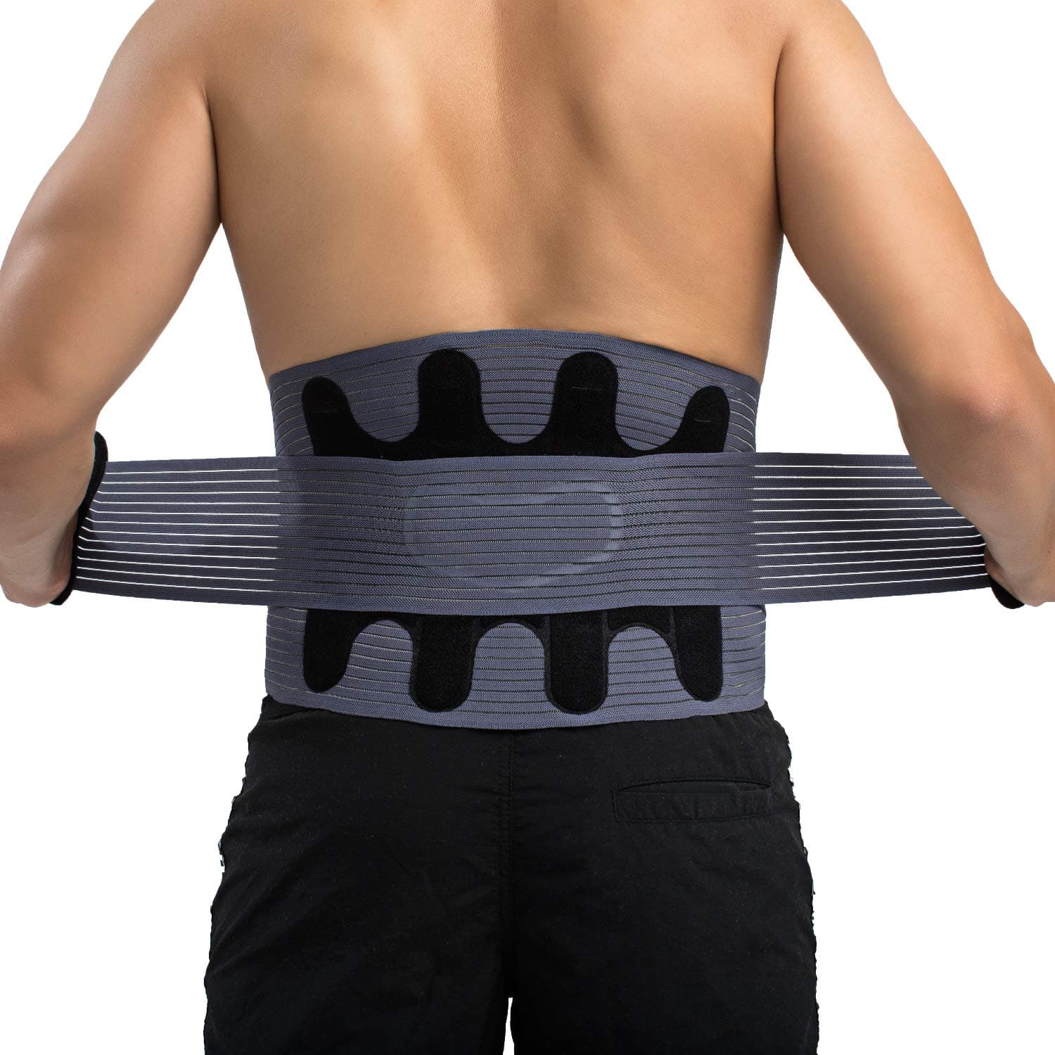 Athlete Elite Back Support Belt and Posture Corrector (Neoprene) Relieve Sciatica, Lower Lumbar, Joint, Herniated Disc Pain | Adjustable, Breathable Heat Compression | Men, Women [ L - 39'' ]