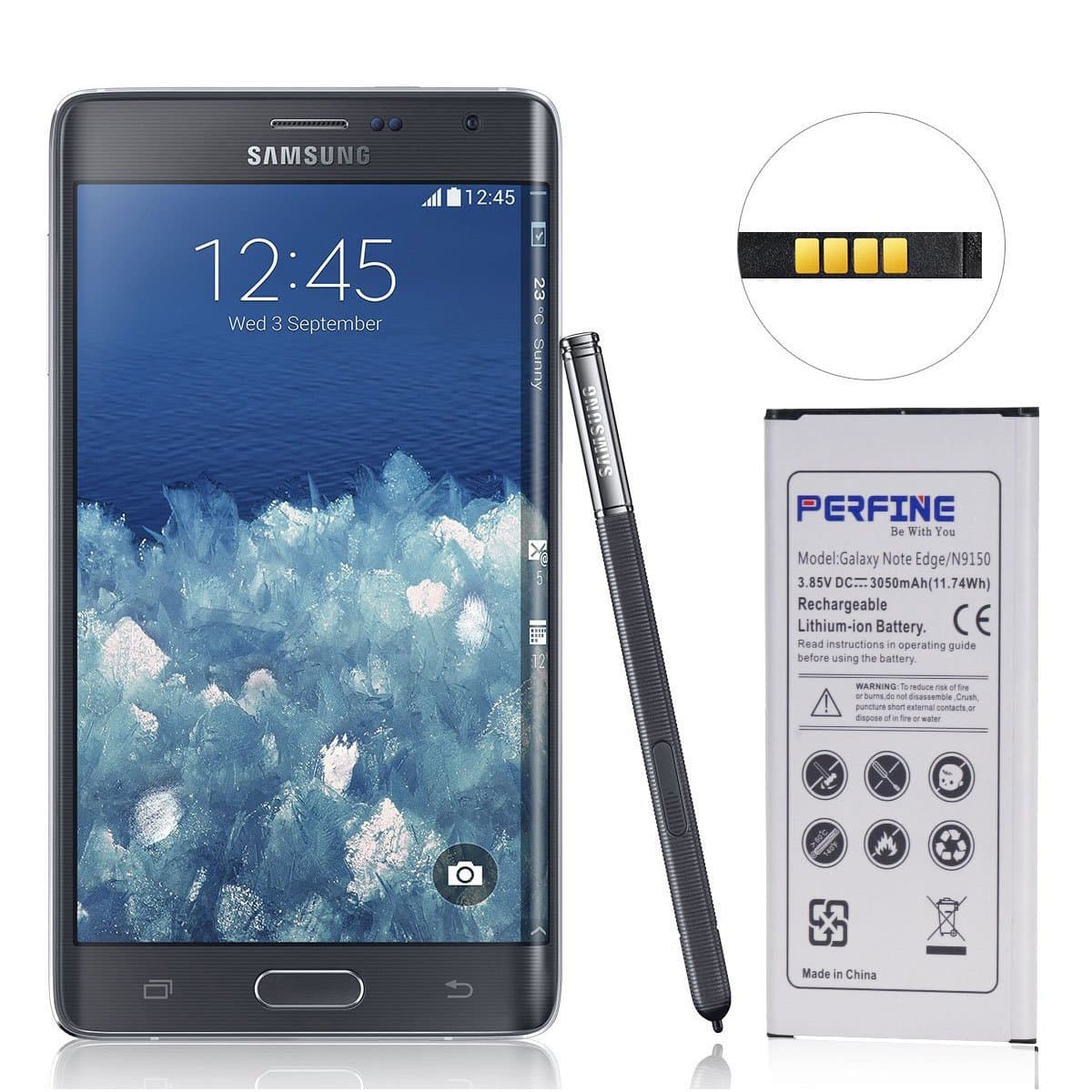Perfine Battery for Galaxy Note Edge 3050mAh Battery Suitable For Samsung Galaxy Note Edge / N9150/ N915k / N915L / N915S / EB-BN915BBE / EB-BN915BBC Battery With NFC Function