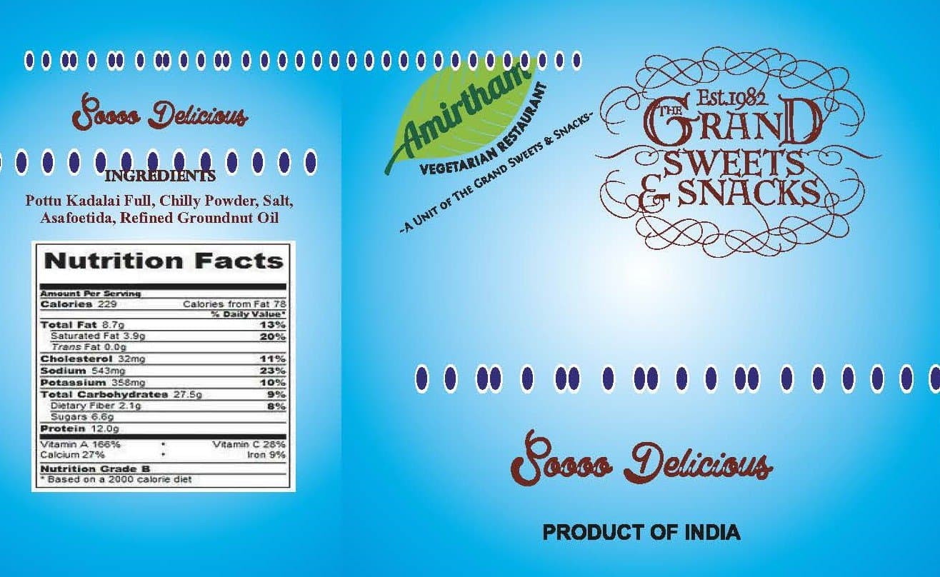 The Grand Sweets Snacks -Fried Chilly Dhal