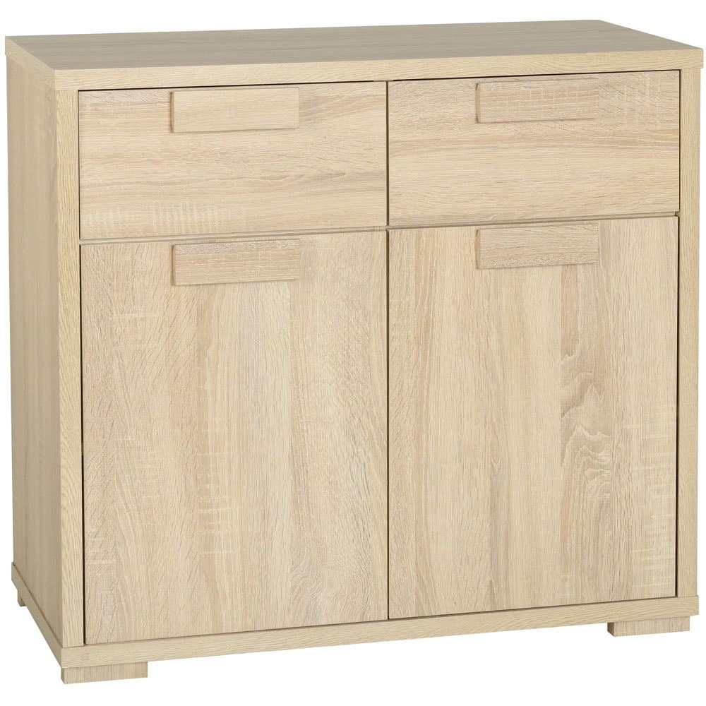Oak sideboard 2 doors with 2 drawers modern design cambourne