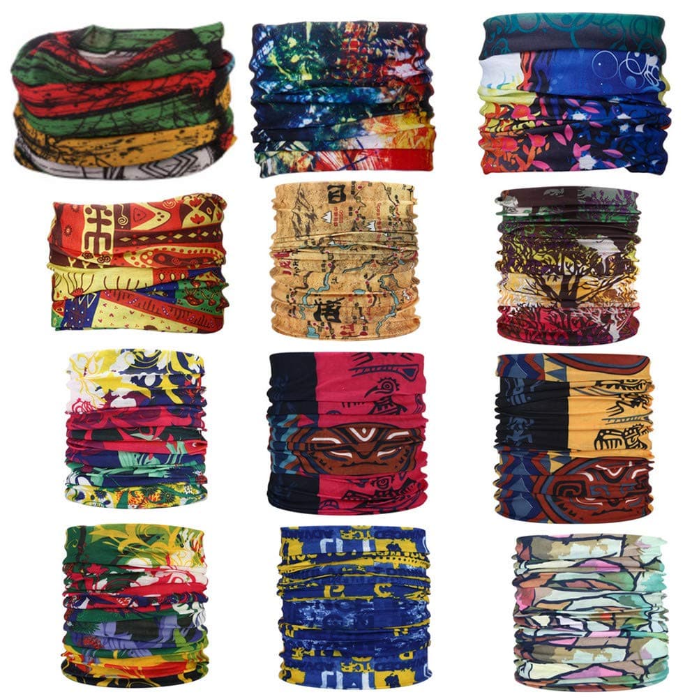 High Elastic Magic Headband Bandanas, Outdoor Seamless Multi-Purpose Magic Scarf Elastic Headband Gaiter Balaclava for Riding, Motorcycling, Hiking, Fishing and Other Outdoor Activities
