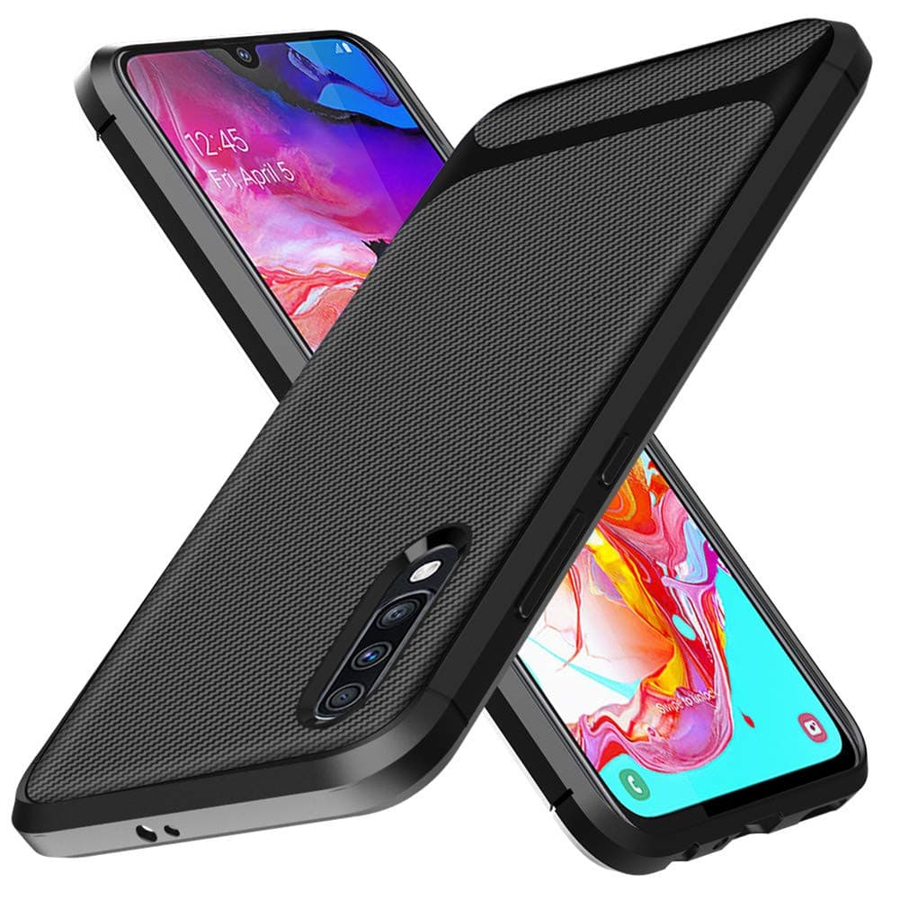 DagoRoo Compatible with Galaxy A70 Case, Shock-Absorption Slim Flexible Phone Case Cover for Samsung Galaxy A70 (6.7") 2019 (Black)