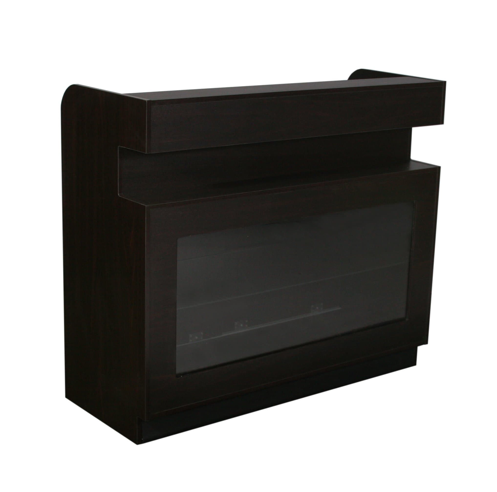 Falini Salon Showcase Reception Desk - Dark Cherry