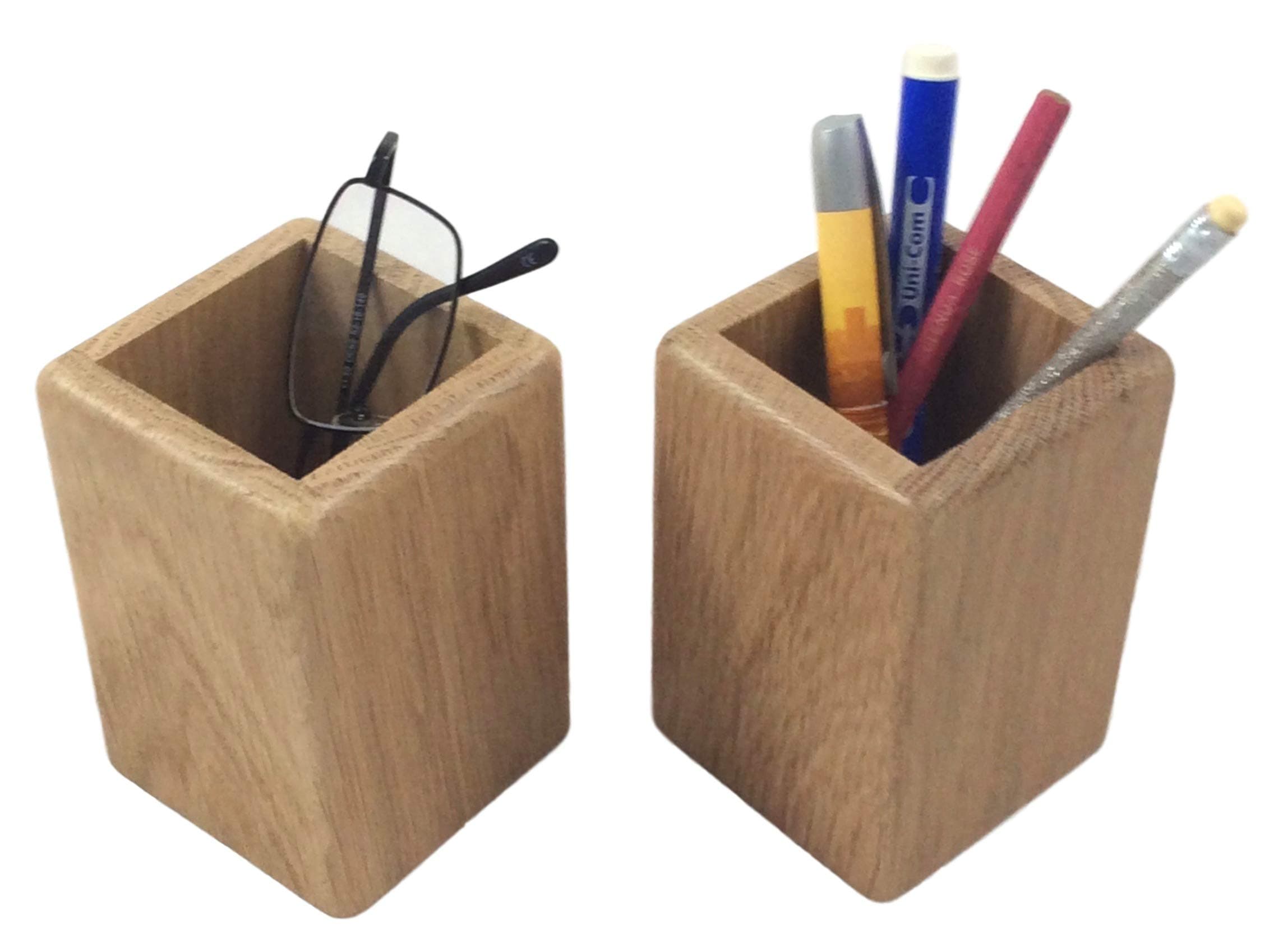 Set of 2 – Oak pen pots