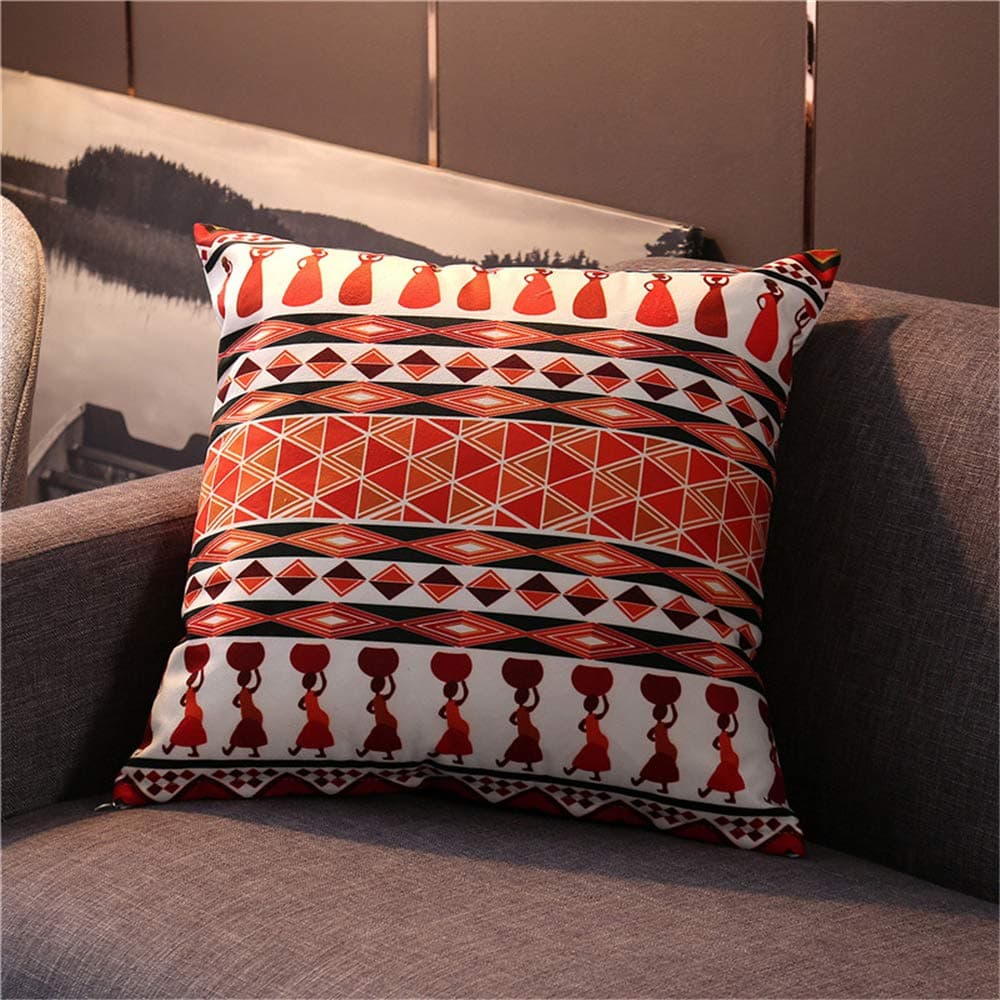 CHLCH Soft decorative pillowcase suitable for home sofa chair sofa/bedroom decoration/car interiorVintage pillowcase short plush lumbar pillow colour5 45 * 45cm