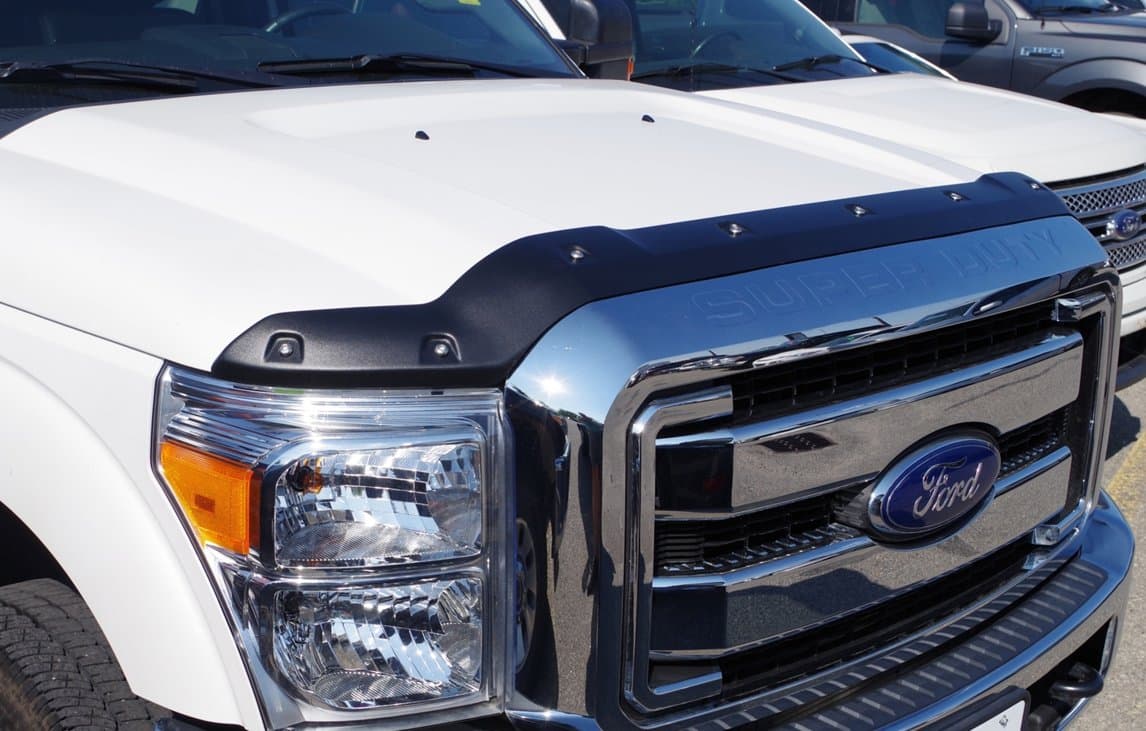 FormFit Smooth Black Tough Guard Hood Protector Bug Shield Deflector Fits 2011-2016 Ford F-250 F-350 Super Duty