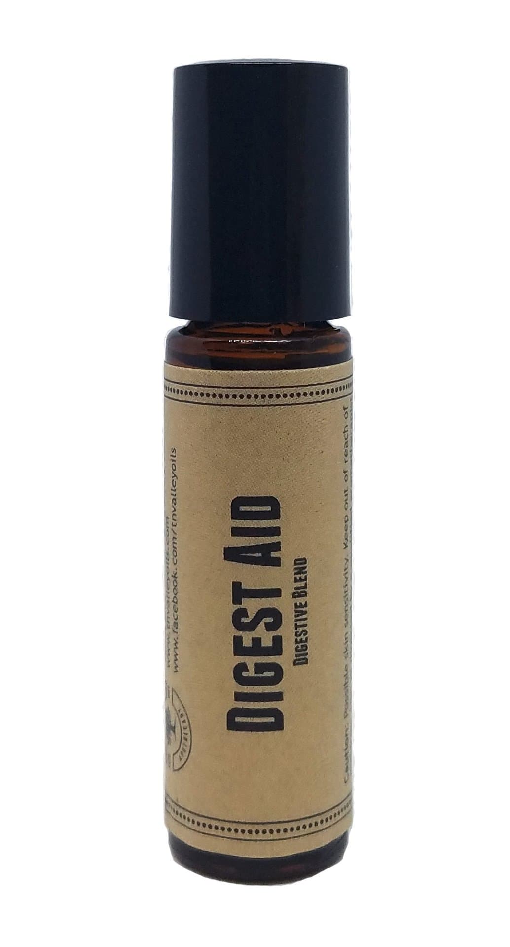 Digest Aid Pre-Diluted Essential Oil Roll-On Blend 10ml (1/3oz) - Digestive and Stomach Support, Cramps, Bloating, Heartburn, Indigestion, Soothe Tummy