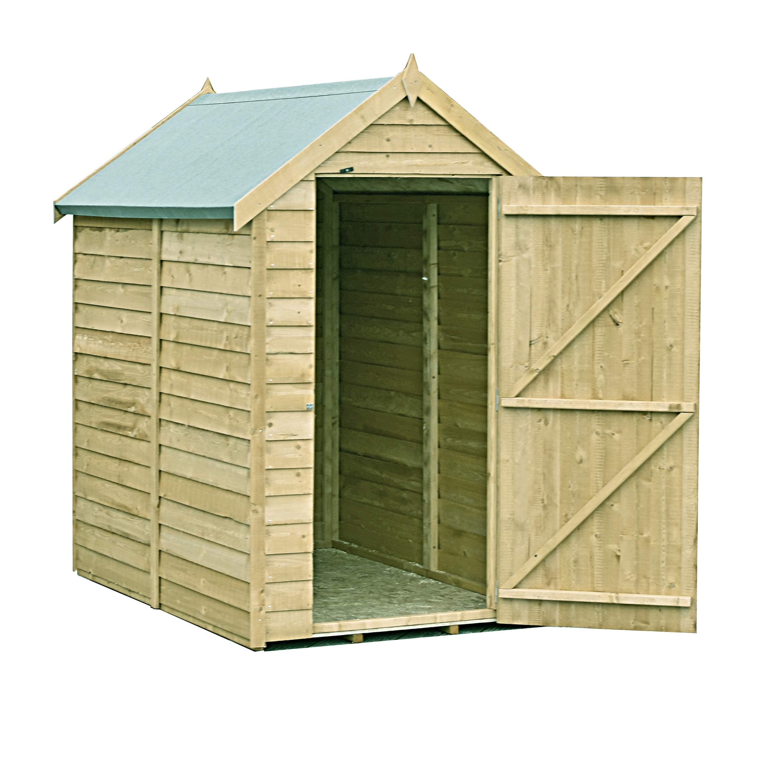 Shire Overlap 6x4 SD Value PT Shed, Brown