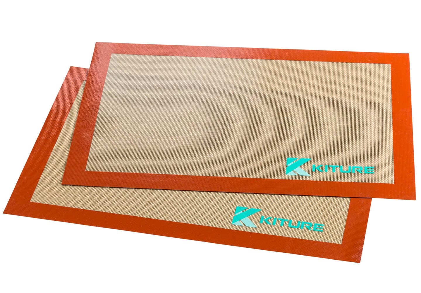 Silicone Baking Mat Set 2 Pack, Fits Half Size Baking-sheets 18" X 13" (2)