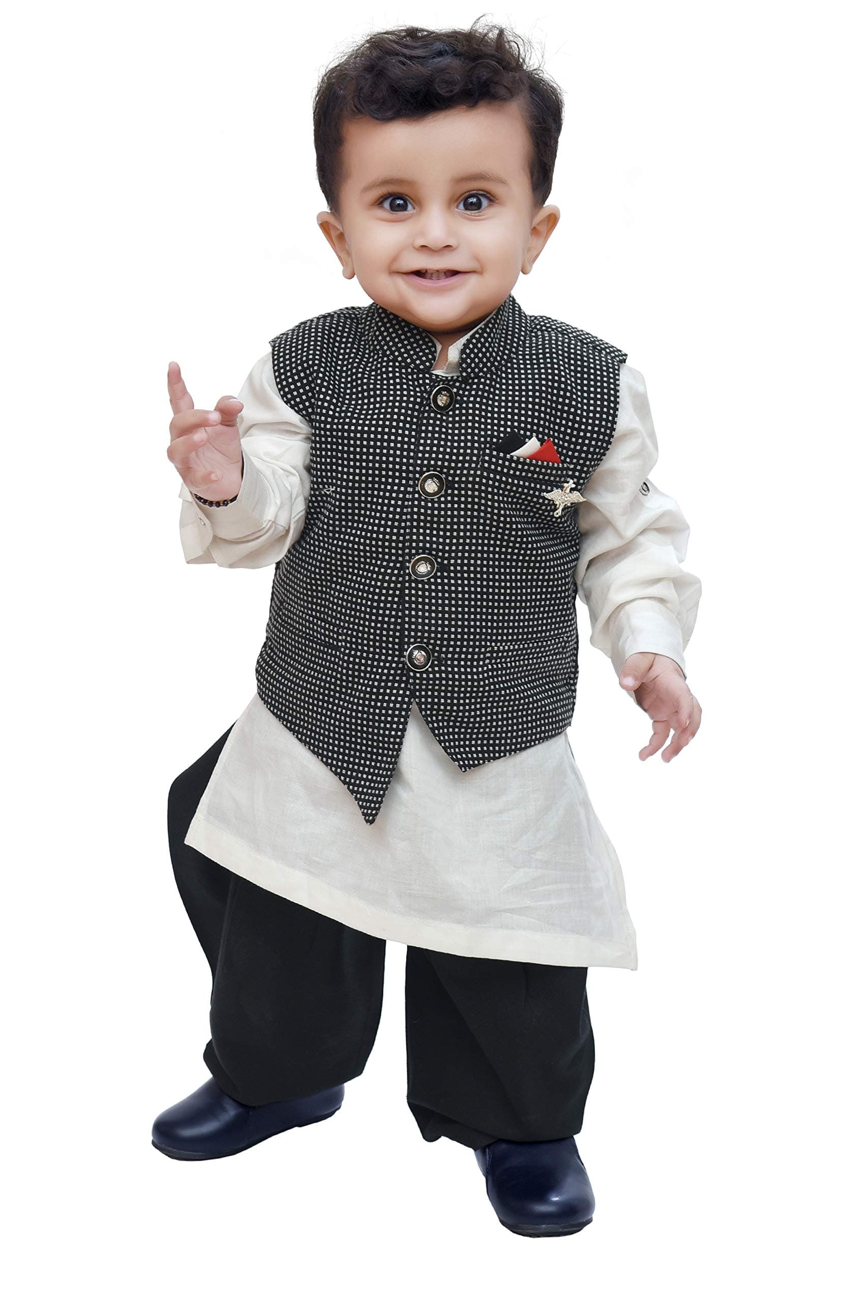 Munna Munni Pathani Suit Set For Boys with Jacket