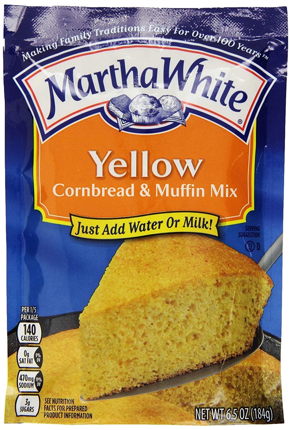 Martha White Yellow Cornbread & Muffin Mix 184g