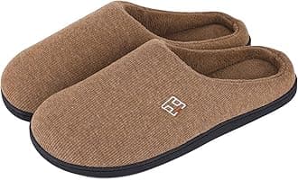 Men's & Ladies' Classic Memory Foam Plush House Slippers, Spring Summer Breathable Indoor Outdoor Shoes