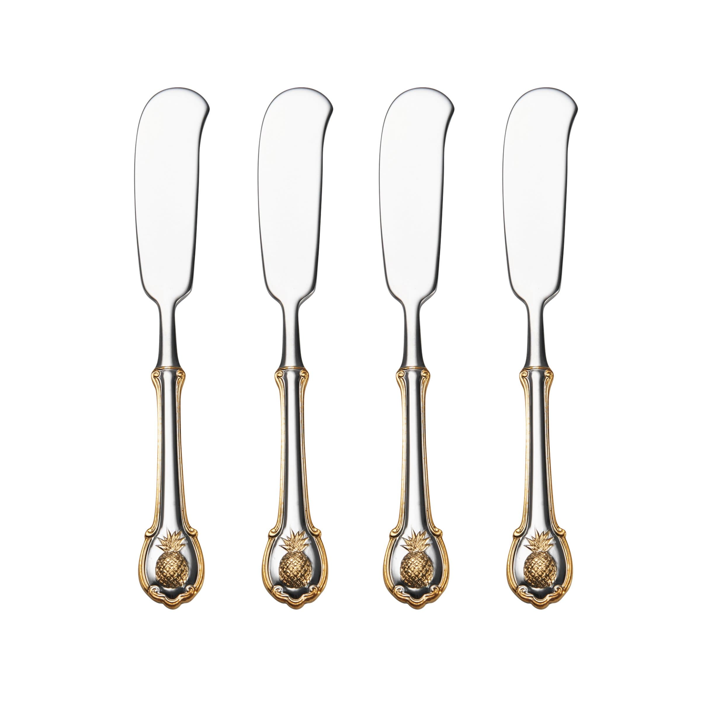 Wallace Pineapple Butter Spreaders, One Size, Gold