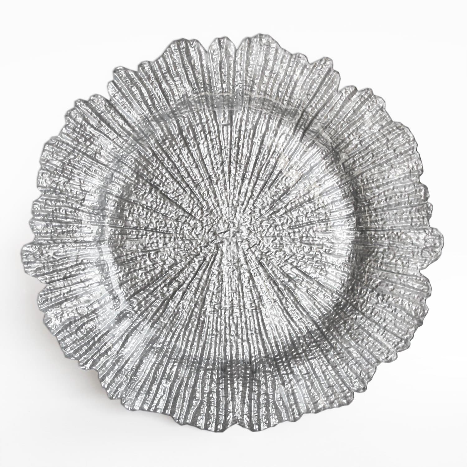 Chargeit by Jay Reef Silver 13.5" Charger Plate, Set of 2