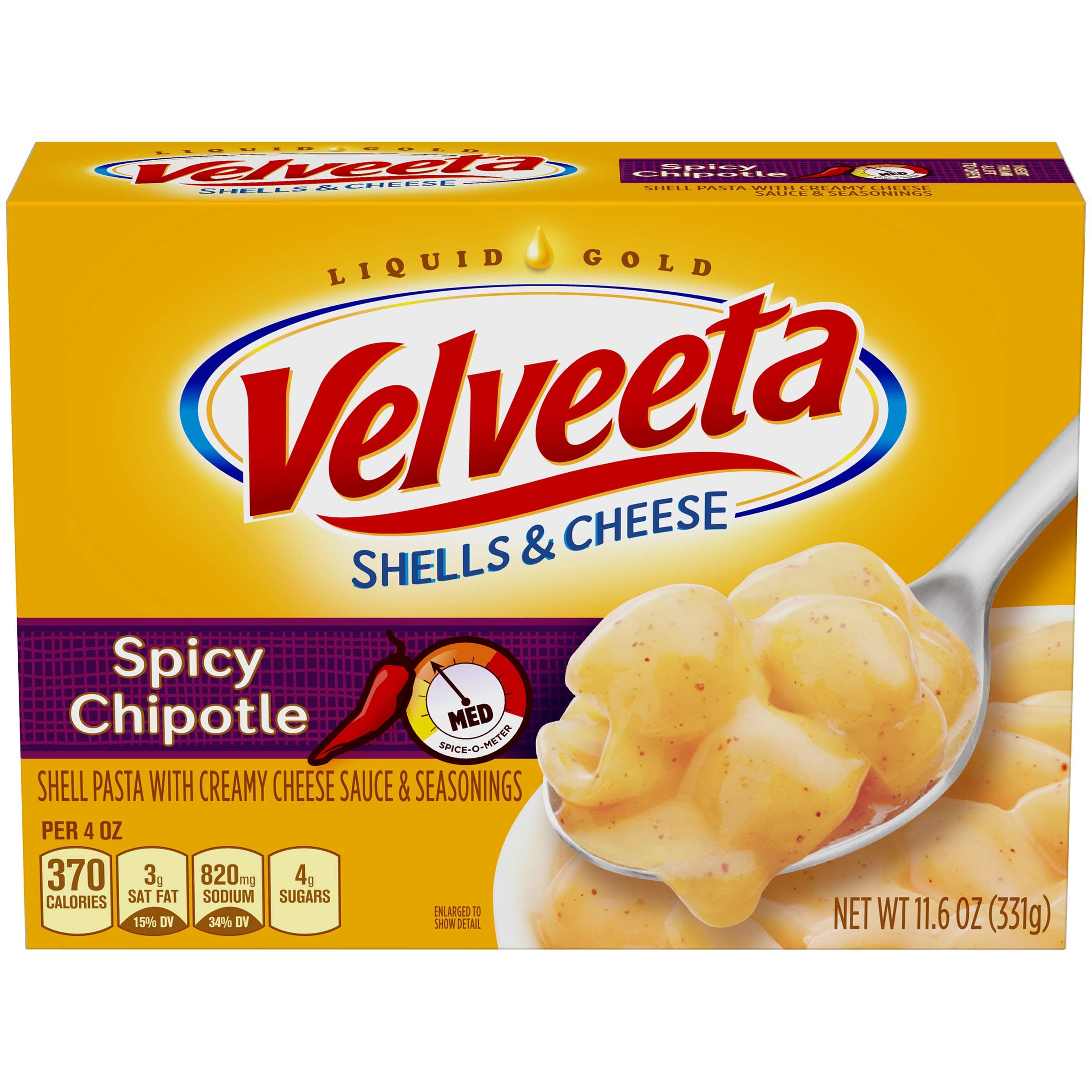 Velveeta Shells & Cheese Bold, Chipotle, 11.6 oz