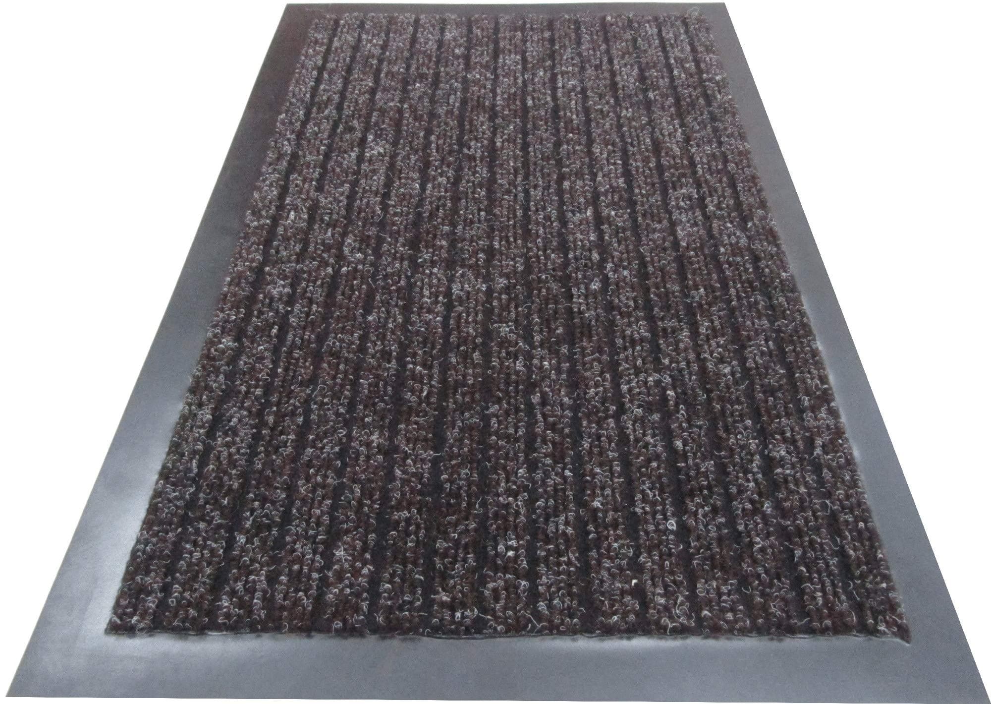 High Quality Deluxe Extra Large Runner Mat (66 X 185 cm) Brown Ribbed Doormats. Machine Washable Entrance Door Mat suitable Kitchen doormats, entrance mats, washable mats, office mats, dirt trapper mats, dust mats, Dust control doormats, barrier mats, floor mats, dust control floor mats. These rubber edge anti-slip floor mats are among the best dust trappers mats and can be used at office reception, restaurants, food shops, takeaways, barber shop, post offices and off licence shops.