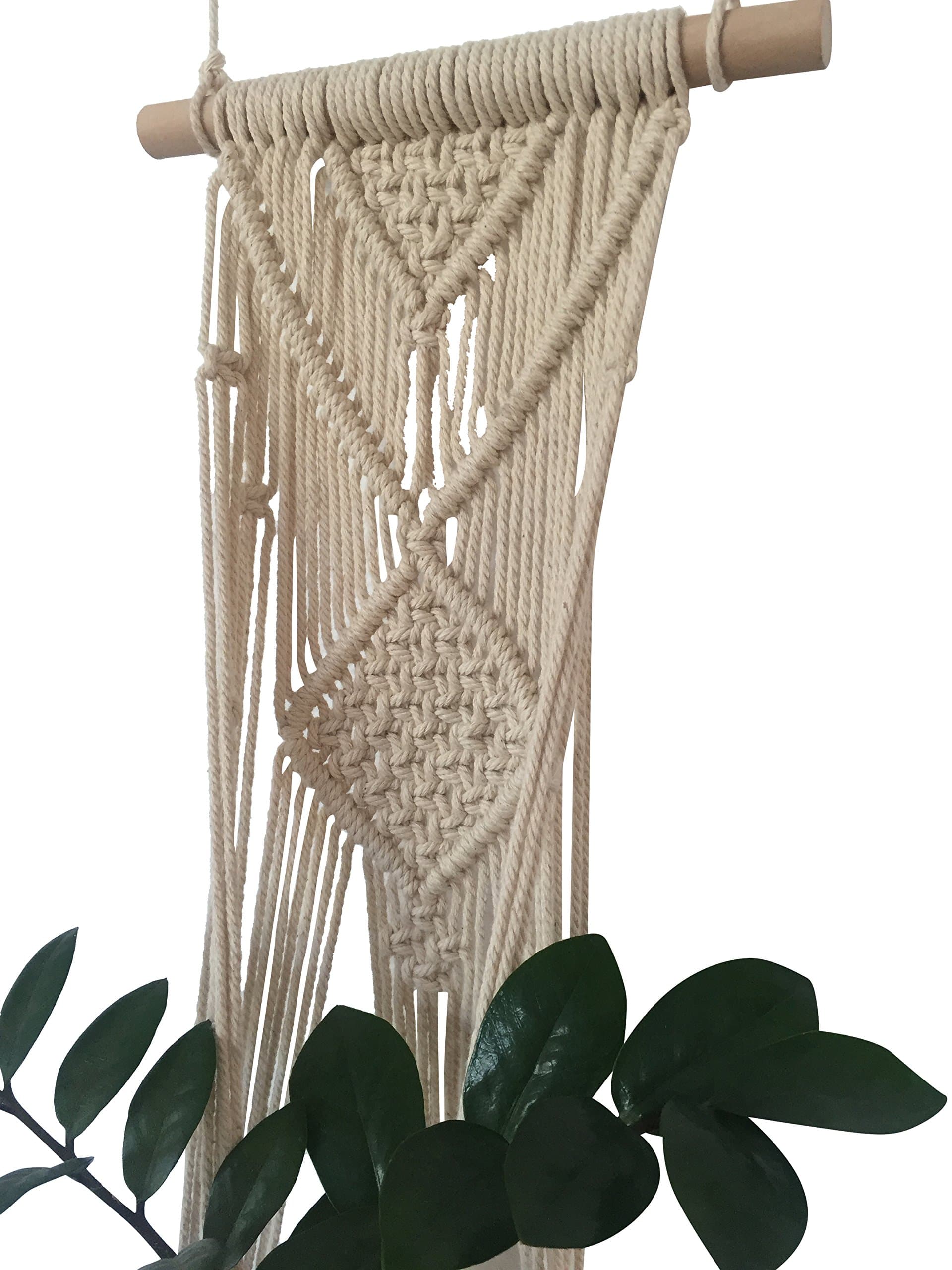 Quarantine Craft Project , DYI Tie Dye Macrame Wall Hanging Planter Holder (Medium, Natural)