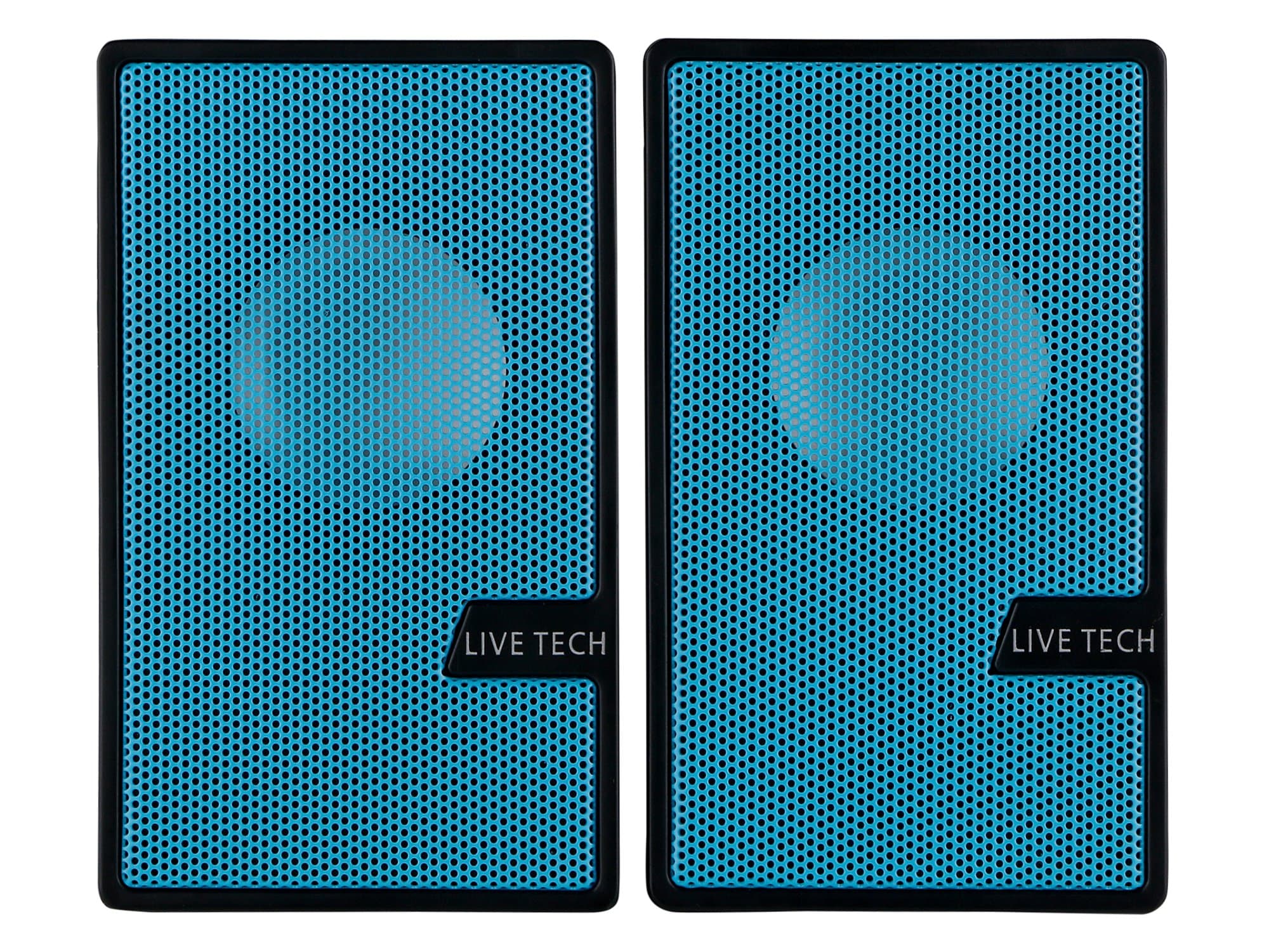 Live Tech Blue USB Speakers with Rich Bass Experience for Multimedia Devices (Blue)